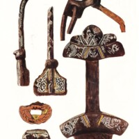 Wyposażenie grobu 5, odkrytego w 1900 r. Wg W. La Baume 1926 / Grave goods from grave V, discovered in 1900. Acc to W. La Baume 1926