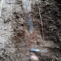 Miecz znaleziony podczas badań w 2021 roku.